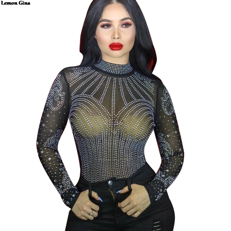 Lemon Gina women 2019 new gauze see though hot drilling rhinestones long sleeve stand neck black blouses shirts top s-3xl p8253
Lemon Gina women 2019 new gauze see though hot drilling rhinestones long sleeve stand neck black blouses shirts top s-3xl p8253