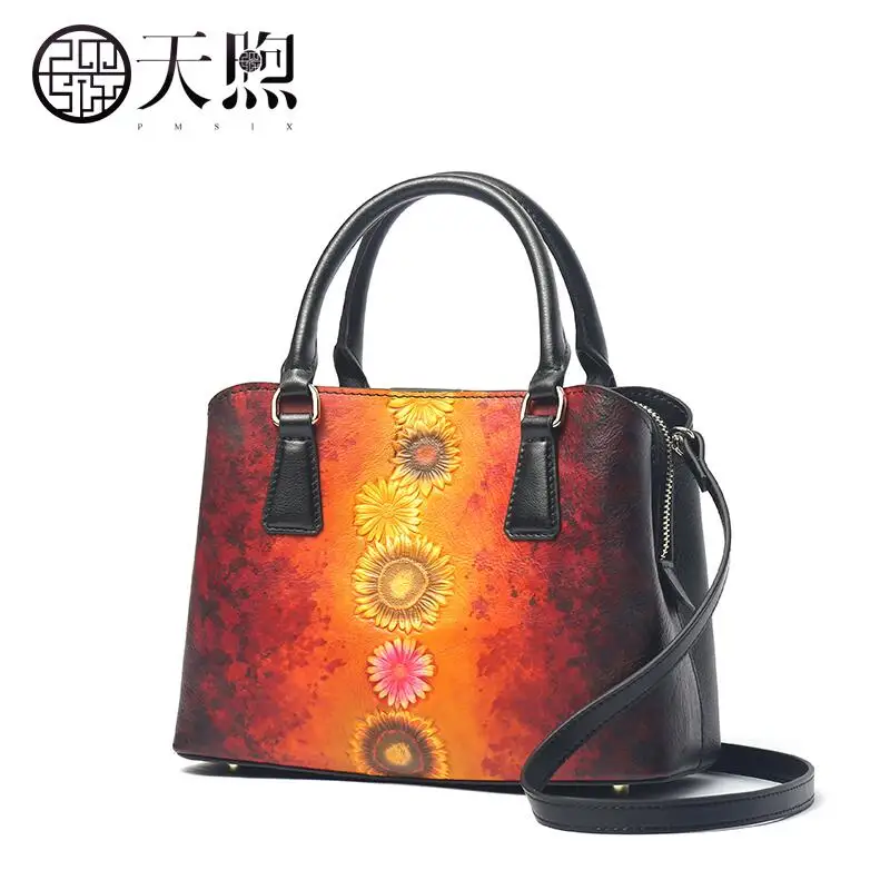 Pmsix high quality fashion luxury brand first layer cowhide handbag 2019 new national wind leather handbag large capacity
Pmsix high quality fashion luxury brand first layer cowhide handbag 2019 new national wind leather handbag large capacity