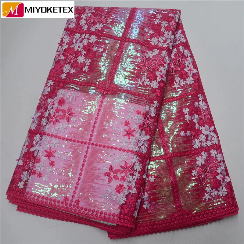 Elegant High Quality Nigerian Lace Fabrics Latest Mesh African Lace Fabric Bride French Net Lace Fabric With Sequins PSA510-1
Elegant High Quality Nigerian Lace Fabrics Latest Mesh African Lace Fabric Bride French Net Lace Fabric With Sequins PSA510-1