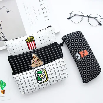 Cute simple pencil case pizza fries pattern pen box student school pencil case office stationery
Cute simple pencil case pizza fries pattern pen box student school pencil case office stationery