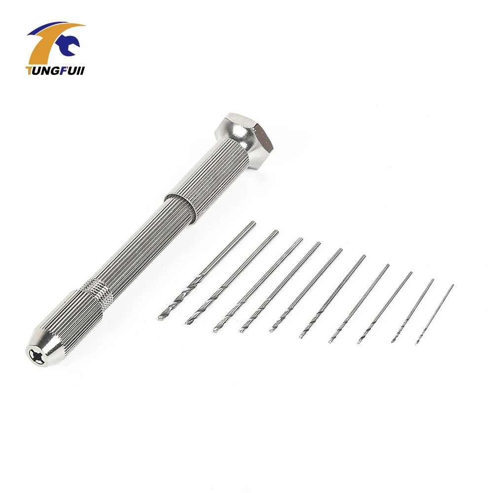 Mini Semi Automatic Hand Drill Machine Jewelry Walnut Manual Drilling Hole Reamer Hand Twist Drill Tools +10pcs Twist Drill Set
Mini Semi Automatic Hand Drill Machine Jewelry Walnut Manual Drilling Hole Reamer Hand Twist Drill Tools +10pcs Twist Drill Set
