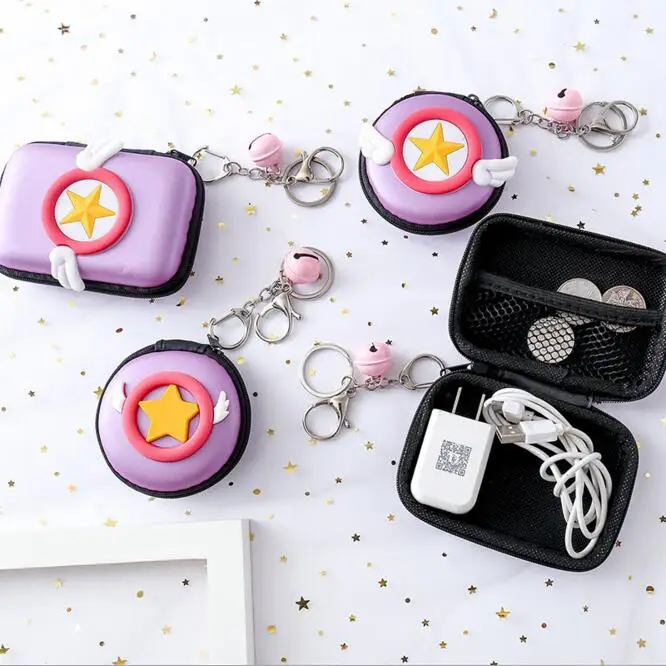 

Creative Cartoon Kawaii Pocket Desk Storage Holder Bag Coin Headphones Notes USB Cable Stationery Organizer Holder Birthday Gift