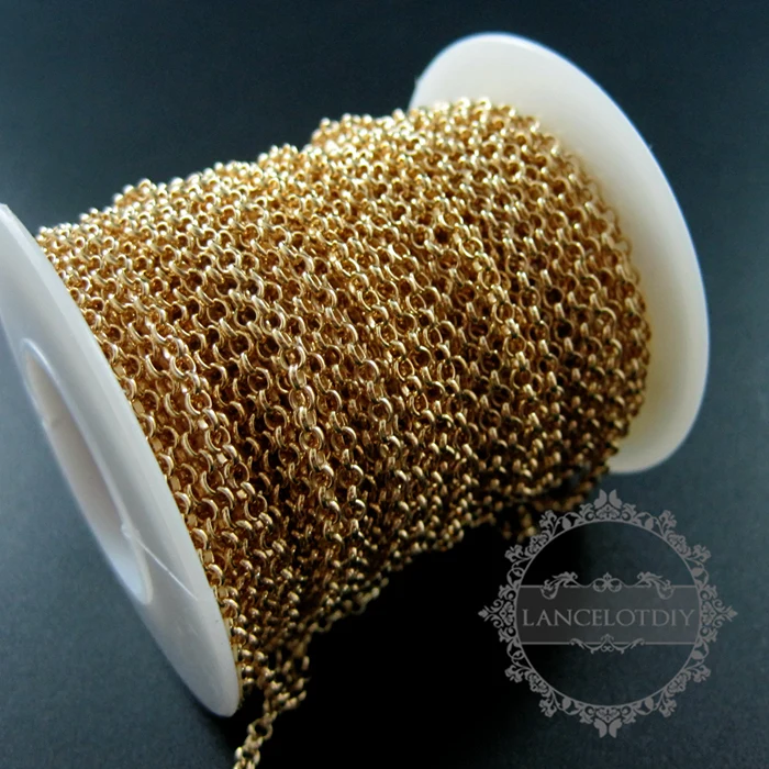 10cm/lot 2.25mm gold filled high quality color not tarnished rolo chain DIY necklace chain supplies findings 1315014
10cm/lot 2.25mm gold filled high quality color not tarnished rolo chain DIY necklace chain supplies findings 1315014