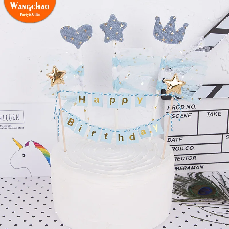 2018 New Happy Birthday Cake Topper Star Crown Heart Cupcake Toppers Baby Shower Girls Boys Kids Party Favors Cake Decoration
2018 New Happy Birthday Cake Topper Star Crown Heart Cupcake Toppers Baby Shower Girls Boys Kids Party Favors Cake Decoration