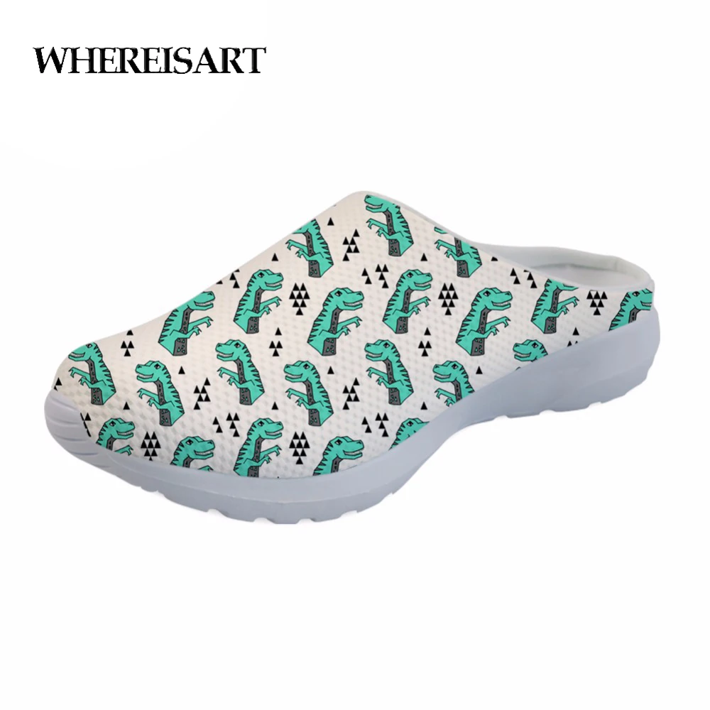 WHEREISART Home Slipper Dinosaur Printing Indoor Women Mesh Shoes Spring Summer Autumn Adult Slippers Comfortable House Shoes
WHEREISART Home Slipper Dinosaur Printing Indoor Women Mesh Shoes Spring Summer Autumn Adult Slippers Comfortable House Shoes