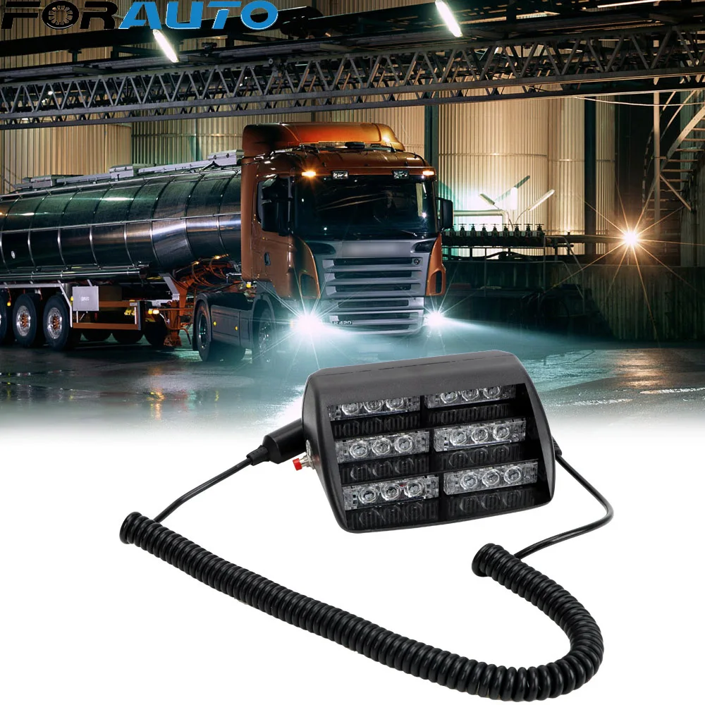 FORAUTO DC 12V Fog Light Atmosphere Lamp 30W Car Flash Light 18 LED Emergency Caution lamp Strobe Light
FORAUTO DC 12V Fog Light Atmosphere Lamp 30W Car Flash Light 18 LED Emergency Caution lamp Strobe Light