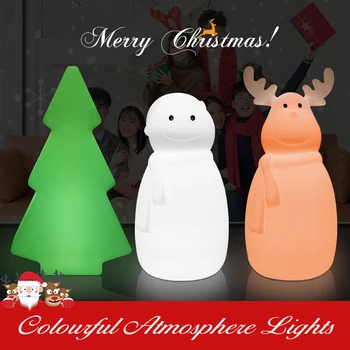 Christmas RGB Night Light Elk/Snowman/Xmas Tree Colourful Luminaria LED Lamp with Remote Control for Home Event Party Decoration
Christmas RGB Night Light Elk/Snowman/Xmas Tree Colourful Luminaria LED Lamp with Remote Control for Home Event Party Decoration