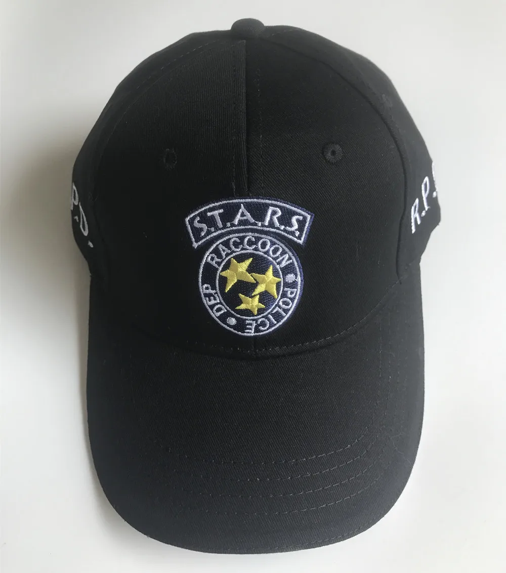 

Biohazard STARS S.T.A.R.S. RPD Logo RACCOON POLICE DEP Embroideried Hat Black Cosplay Baseball Cap