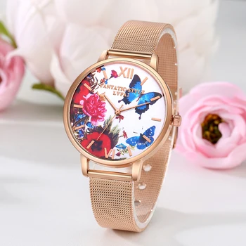 Fashion Flower Butterfly Watch Simple Women Stainless Steel Analog Quartz Wrist Watch Geneva Female Watch Dropshipping
Fashion Flower Butterfly Watch Simple Women Stainless Steel Analog Quartz Wrist Watch Geneva Female Watch Dropshipping