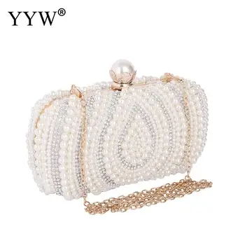 Wedding Bridal Purse Clutch Female Oval Shaped Pearl Beaded Handbag Women White Clutch Bag Elegant Chain Shoulder Handbags
Wedding Bridal Purse Clutch Female Oval Shaped Pearl Beaded Handbag Women White Clutch Bag Elegant Chain Shoulder Handbags