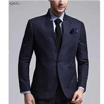 Autumn Casual Men Blazer One Button Formal Jacket Black Coat Solid Fashion Slim Fit Suit Jacket Men
Autumn Casual Men Blazer One Button Formal Jacket Black Coat Solid Fashion Slim Fit Suit Jacket Men