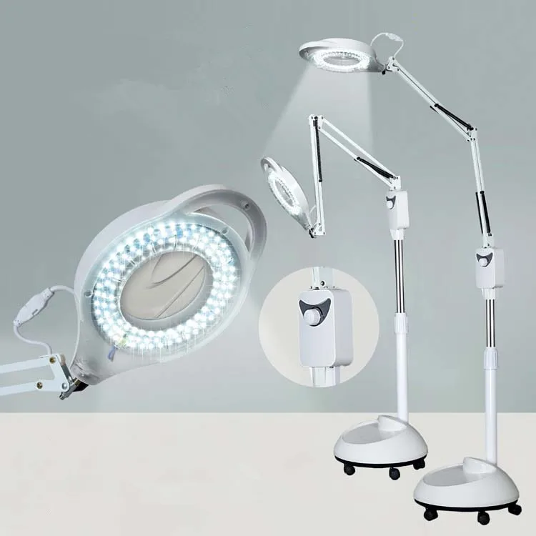 8xMagnifying LED Floor Lamp with Stand Flexible Adjustable Cold Light for Reading Medical Beauty Facial Steamer Salon Spa 
8xMagnifying LED Floor Lamp with Stand Flexible Adjustable Cold Light for Reading Medical Beauty Facial Steamer Salon Spa
