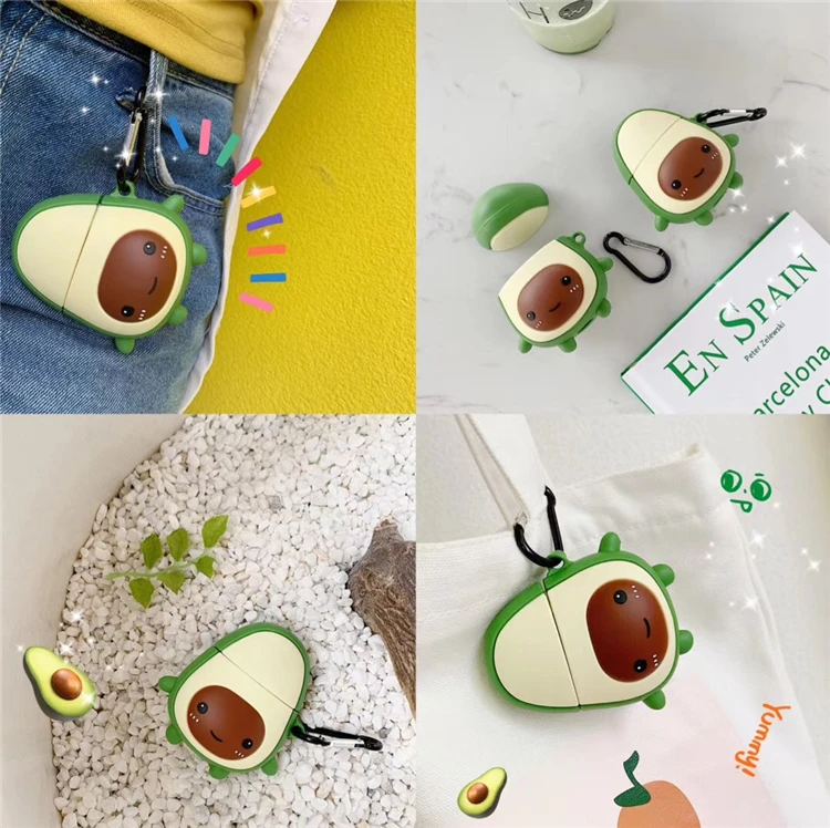 Summer 3D Cute avocado wireless For iPhone airpods 1 2 For iPhone headset Case Soft silicone Cover Case With the Ring
Summer 3D Cute avocado wireless For iPhone airpods 1 2 For iPhone headset Case Soft silicone Cover Case With the Ring