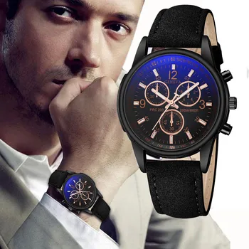 Luxury Fashion Business Watches Men Faux Leather Mens Blue Ray Glass Quartz Analog Wrist Watch Relogio Masculino Vente Saat Gift
Luxury Fashion Business Watches Men Faux Leather Mens Blue Ray Glass Quartz Analog Wrist Watch Relogio Masculino Vente Saat Gift