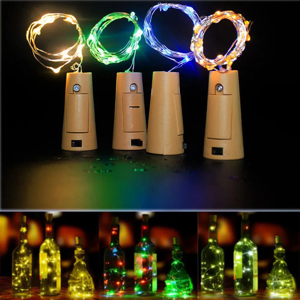 Новый модный пробковый 8LED медный свет провод винная бутылка в форме пробки