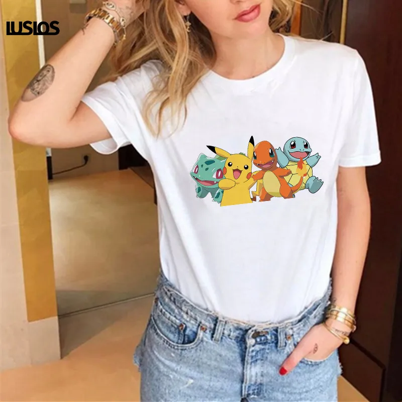 LUSLOS ポケモンCute Magic Pika Female T Shirt Women Cartoon Print Summer Short Sleeve Tshirt Streetwear Fashion T-shirts
LUSLOS ポケモンCute Magic Pika Female T Shirt Women Cartoon Print Summer Short Sleeve Tshirt Streetwear Fashion T-shirts