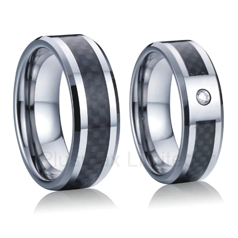 black couple love tungsten carbide ring 8mm wedding band set 1 pair classic anniversary gift bijoux 
black couple love tungsten carbide ring 8mm wedding band set 1 pair classic anniversary gift bijoux