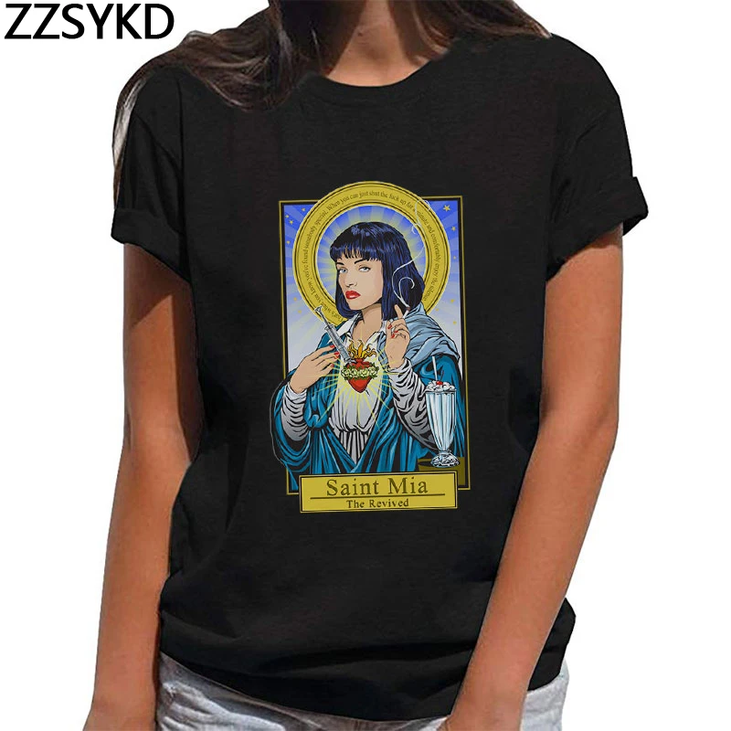 Quentin Tarantino Movie Mia Wallace Pulp Fiction Tshirt Women Harajuku Kawaii Tops O-neck T-shirt Vintage Pulp Fiction Tee Shirt
Quentin Tarantino Movie Mia Wallace Pulp Fiction Tshirt Women Harajuku Kawaii Tops O-neck T-shirt Vintage Pulp Fiction Tee Shirt