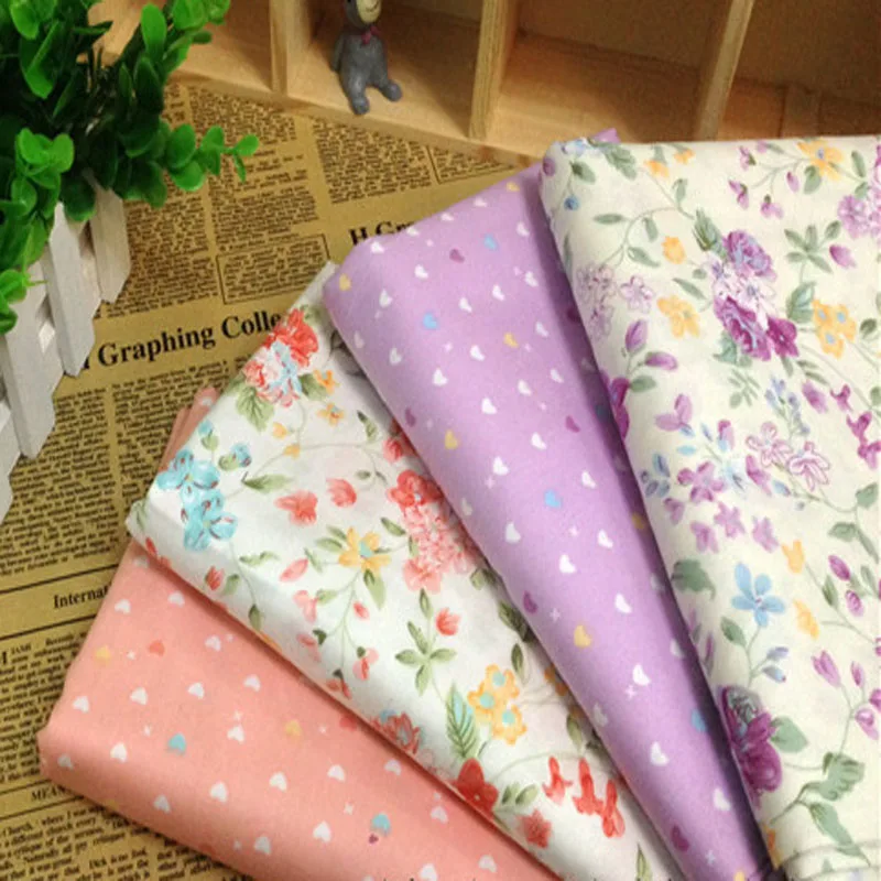 Pretty 50x40 см разноцветное сердце любовь и цветущие цветы хлопковая ткань в