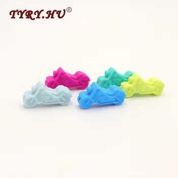 TYRY.HU 10Pcs/Lot Creative Motorcycle Shaped Silicone Beads BPA Free Food Grade Silicone Teether Baby Teething Favorite Gifts
TYRY.HU 10Pcs/Lot Creative Motorcycle Shaped Silicone Beads BPA Free Food Grade Silicone Teether Baby Teething Favorite Gifts