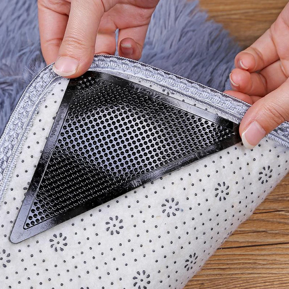 4pcs/Set Reusable Washable Rug Carpet Mat Grippers Non Slip Tri Sticker Silicone Grip For Home Bath Living Room Pads Anti Slip
4pcs/Set Reusable Washable Rug Carpet Mat Grippers Non Slip Tri Sticker Silicone Grip For Home Bath Living Room Pads Anti Slip