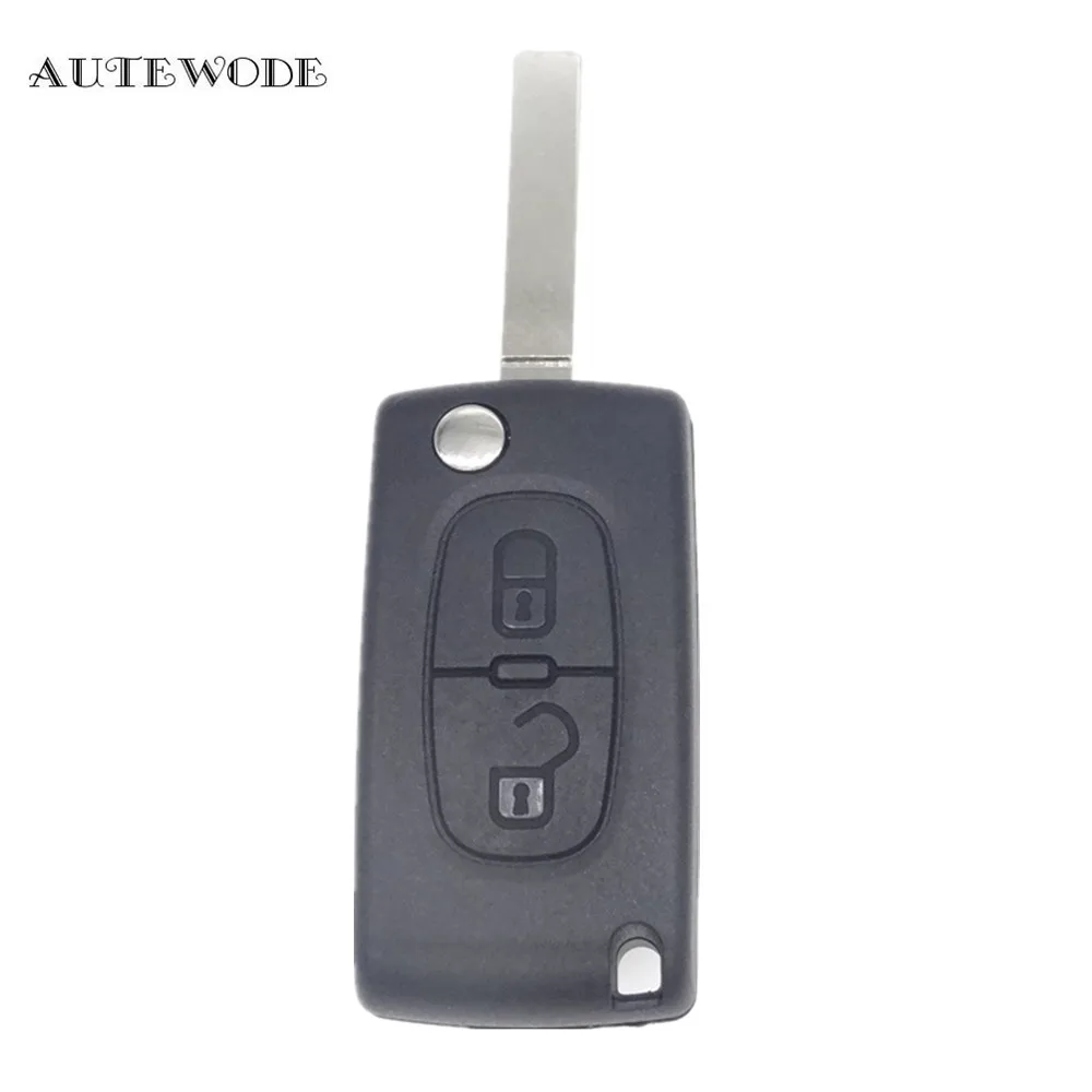 AUTEWODE CE0536 замена флип дистанционного ключа Shell пригодный для CITROEN C3 C4 C5 C6 2 кнопки