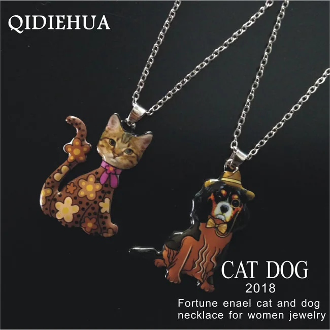 QIDIEHUA Statement Maxi Enamel Cat/Dog Necklace Pendant Short Chain Colorful Choker Pendant 2018 New for Women Bijoux Wholesale
QIDIEHUA Statement Maxi Enamel Cat/Dog Necklace Pendant Short Chain Colorful Choker Pendant 2018 New for Women Bijoux Wholesale