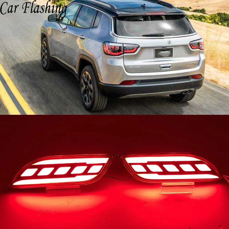 Car Flashing 2Pcs For Jeep Compass 2017 2018 Multi-functions LED Rear Bumper Light Rear Fog Lamp Auto Bulb Brake Light Reflector
Car Flashing 2Pcs For Jeep Compass 2017 2018 Multi-functions LED Rear Bumper Light Rear Fog Lamp Auto Bulb Brake Light Reflector