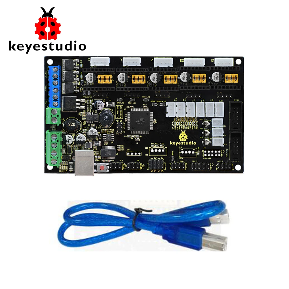 Keyestudio 3D Printer MKS Gen V1.4 Controller Board with USB For Mega 2560 R3 RepRap Ramps1.4 Compatible
Keyestudio 3D Printer MKS Gen V1.4 Controller Board with USB For Mega 2560 R3 RepRap Ramps1.4 Compatible