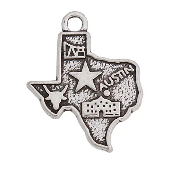 RAINXTAR Fashion Alloy Map Charms Vintage Texas Austin State Map Charms 50pcs 21*27mm AAC971
RAINXTAR Fashion Alloy Map Charms Vintage Texas Austin State Map Charms 50pcs 21*27mm AAC971