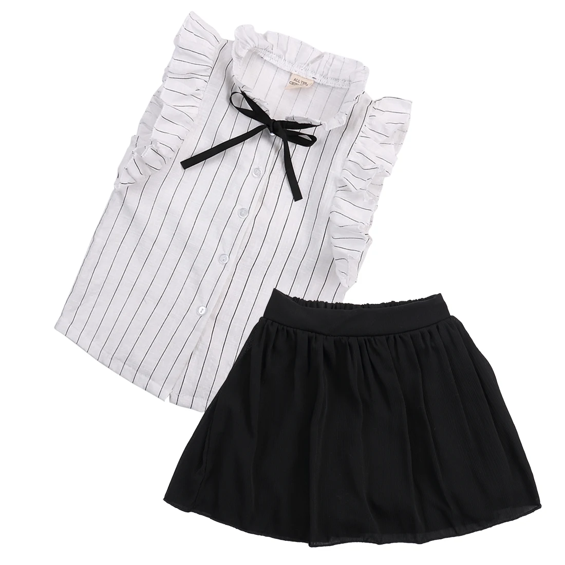 Emmaaby/комплект из 2 предметов платье для девочек Детские топы малышей + юбка