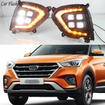 Car Flashing DRL LED Daytime Running Light fog lamp Indian version with yellow signal For Hyundai Creta IX25 2017 2018 2019 2020
Car Flashing DRL LED Daytime Running Light fog lamp Indian version with yellow signal For Hyundai Creta IX25 2017 2018 2019 2020