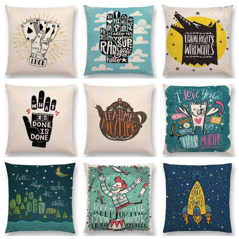 Hot Sale Colorful Pattern Decorative Letters Meaningful Words Interesting Phrases Coffe Good Idea Tree Cushion Sofa Throw Pillow
Hot Sale Colorful Pattern Decorative Letters Meaningful Words Interesting Phrases Coffe Good Idea Tree Cushion Sofa Throw Pillow