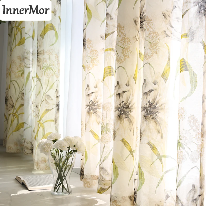 Innermor natural Floral Curtains For Living room Burnt-out curtains for kitchen Voile Curtains for bedroom ready made Customized
Innermor natural Floral Curtains For Living room Burnt-out curtains for kitchen Voile Curtains for bedroom ready made Customized