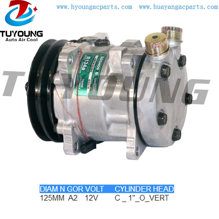 auto ac compressor R134A SD5H09 125MM A2 12V