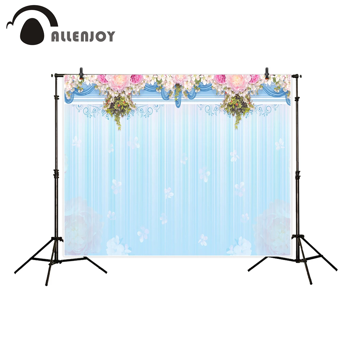 Allenjoy kids background for photography blue glitter wall vertical stripes pink flowers wedding backdrop new design photocall
Allenjoy kids background for photography blue glitter wall vertical stripes pink flowers wedding backdrop new design photocall