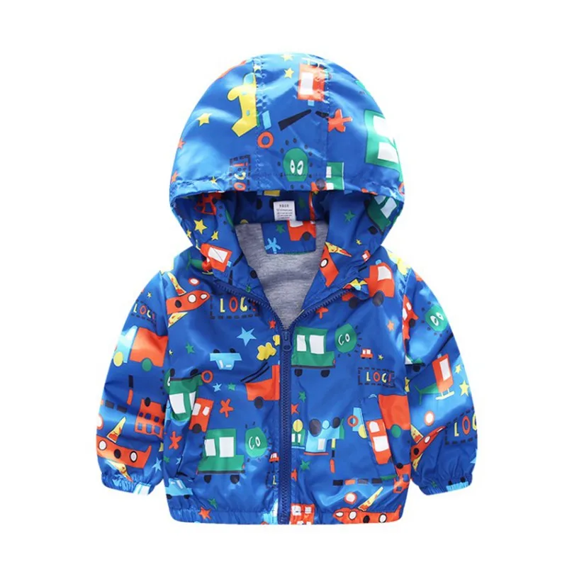 CROAL CHERIE 80-130cm Cotton Jacket For Kids Boys Windbreaker Cartoon Car Printing 2018 Spring Children Coat Gilrs Clothes (3)