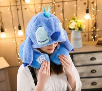 candice guo! cute plush toy cartoon blue stitch hooded cap U shape pillow soft neck protection cushion birthday Christmas gift
candice guo! cute plush toy cartoon blue stitch hooded cap U shape pillow soft neck protection cushion birthday Christmas gift
