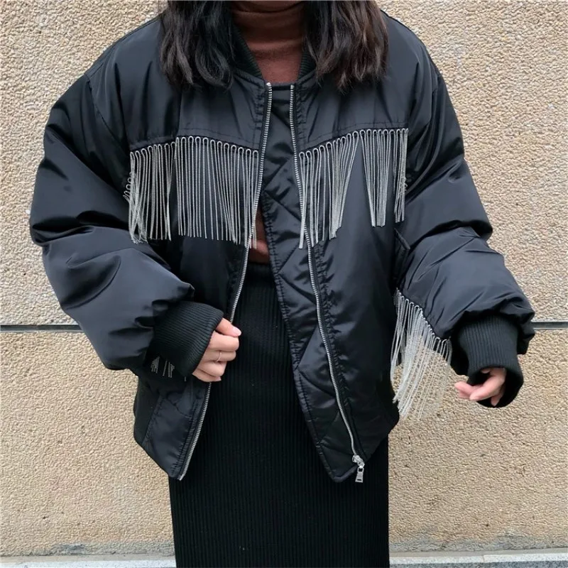 Autumn and winter women's 2018 new Korean version of the fashion wild loose tassels solid color thick cotton clothing Parkas
Autumn and winter women's 2018 new Korean version of the fashion wild loose tassels solid color thick cotton clothing Parkas
