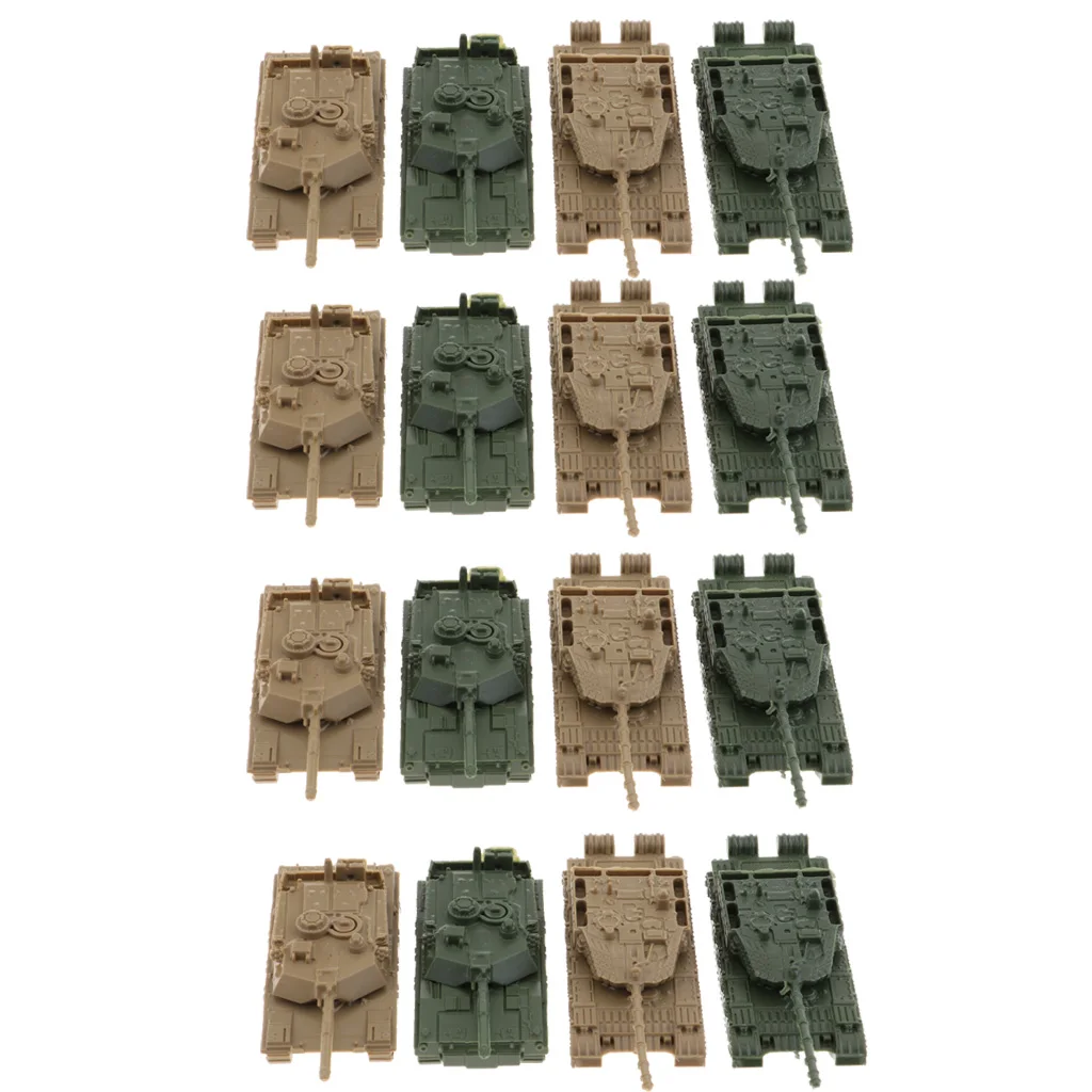 1/144 Plastic battle tank models prebuilt ww2 military vehicle toys set for kids boys, 2 types, pack of 16 1/144 Plastic battle tank models prebuilt ww2 military vehicle toys set for kids boys, 2 types, pack of 16