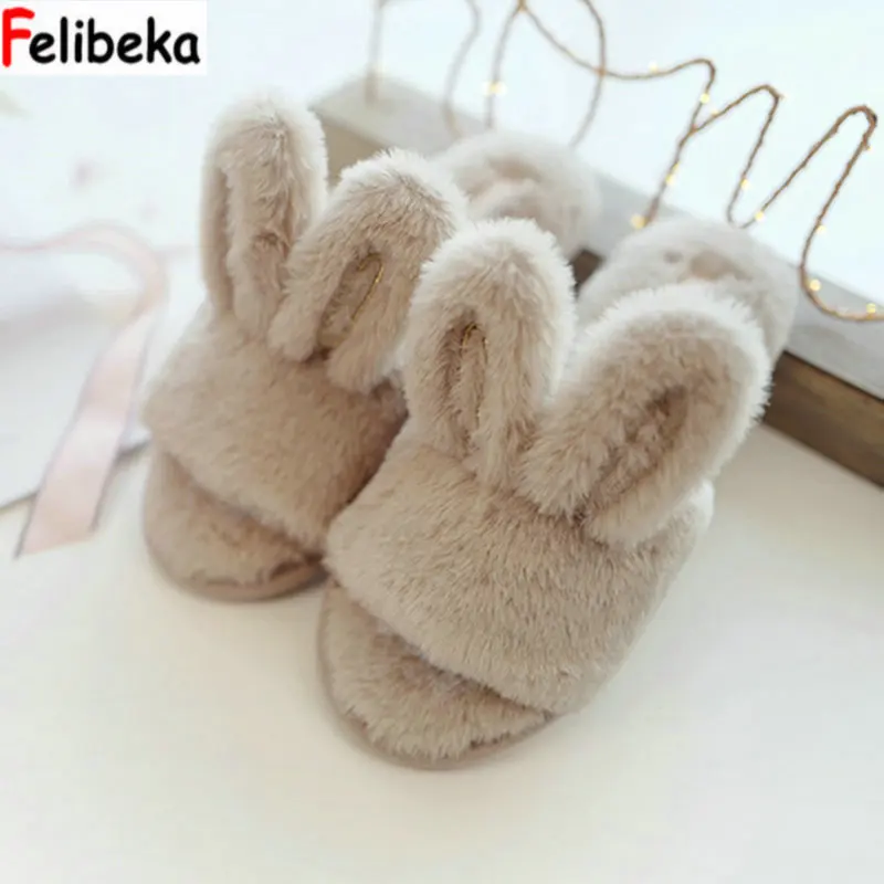 Winter Warm ears fur female rubber base thickened three-dimensional indoor home women slippers adult shoes
Winter Warm ears fur female rubber base thickened three-dimensional indoor home women slippers adult shoes