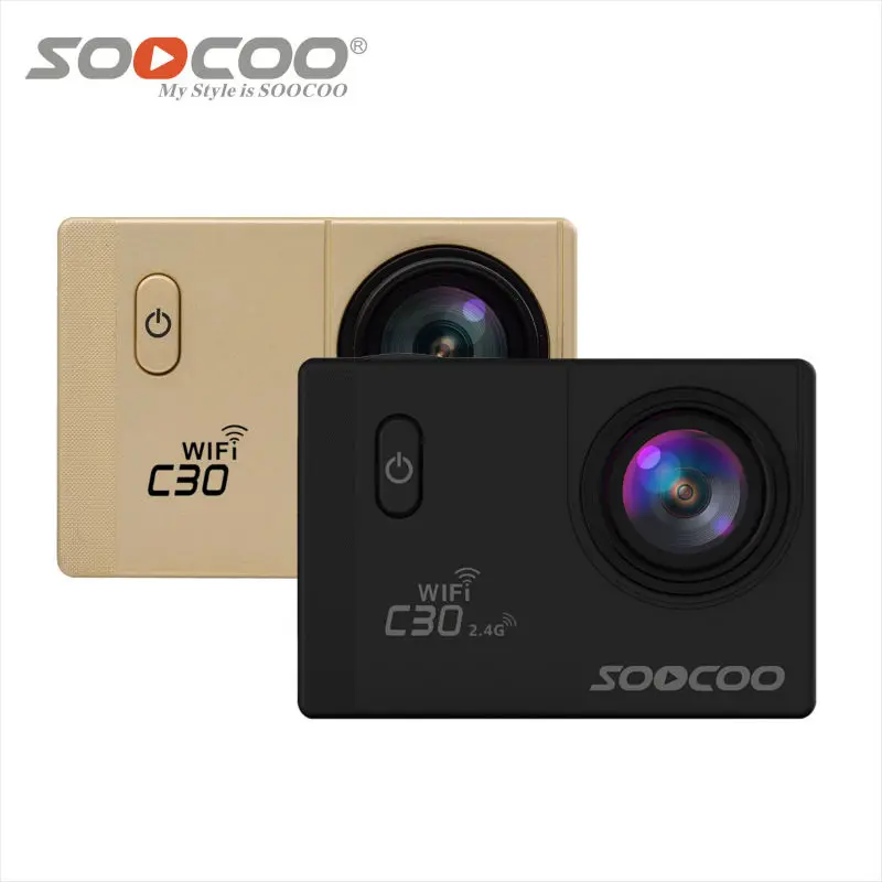 

SOOCOO C30 C30R Action Camera WiFi 170 Degree Wide Angle 4K Ultra Action Camera NTK96660 Loop Cycle Recording Motion Detection