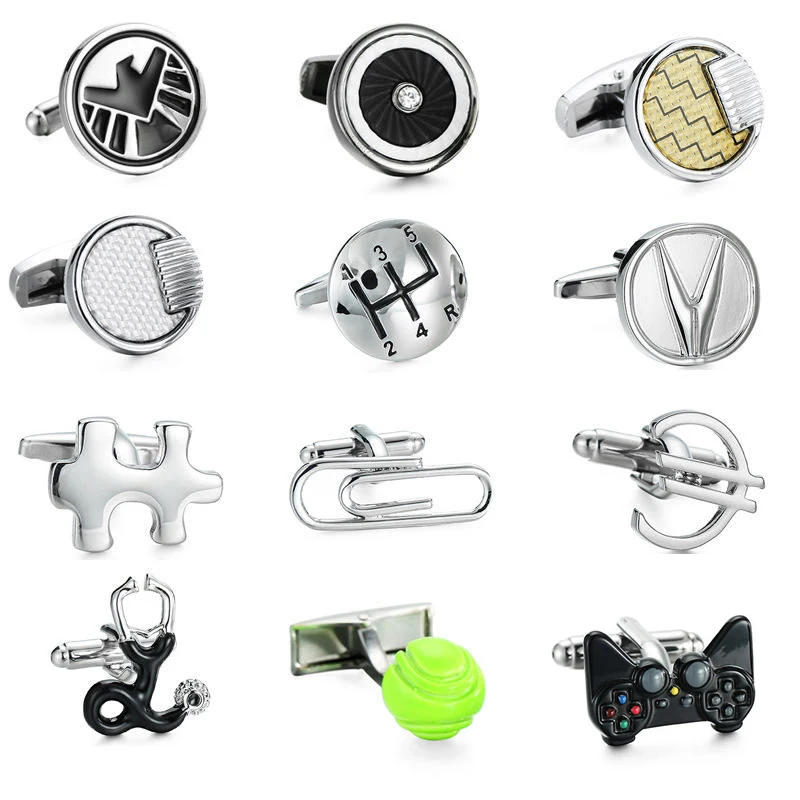 High quality men's shirt cuff button brand new fashion brand tennis / stethoscope / gear / clip / game console handle Cuff Links
High quality men's shirt cuff button brand new fashion brand tennis / stethoscope / gear / clip / game console handle Cuff Links