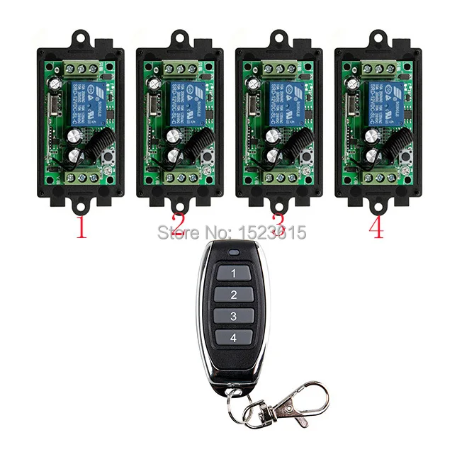 DC12V 1CH 10A Wireless Power Switch System teleswitch 4 Receiver&1Transmitter Remote Controller 10A output state is adjusted
DC12V 1CH 10A Wireless Power Switch System teleswitch 4 Receiver&1Transmitter Remote Controller 10A output state is adjusted