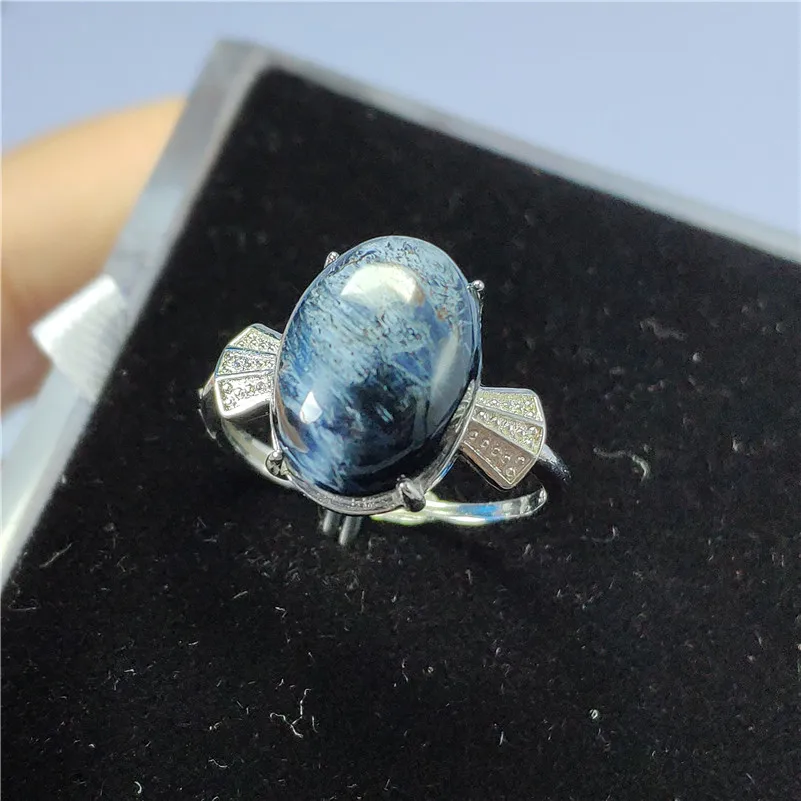 Adjustable Ring Natural Pietersite Stone 15x11mm 925 Sterling Silver Women Men Chatoyant AAAAA Blue Crystal Ring Jewelry
Adjustable Ring Natural Pietersite Stone 15x11mm 925 Sterling Silver Women Men Chatoyant AAAAA Blue Crystal Ring Jewelry