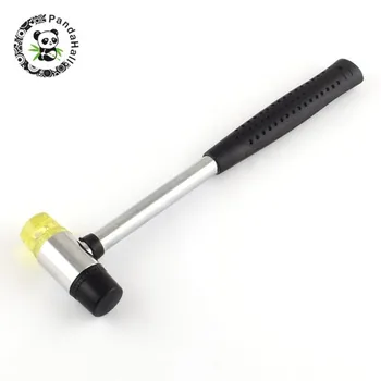 Jewelry Making Tools Installable Two Way Rubber Hammers Sledge Hammer with Steel Handle Platinum Detachable 25.5x6.9x2.5cm 
Jewelry Making Tools Installable Two Way Rubber Hammers Sledge Hammer with Steel Handle Platinum Detachable 25.5x6.9x2.5cm