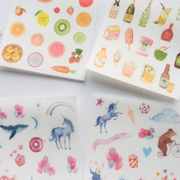 2 Sheets /Pack Unicorn Delicious Food Washi Paper Adhesive Stickers Stick Label Decoration Stickers 
2 Sheets /Pack Unicorn Delicious Food Washi Paper Adhesive Stickers Stick Label Decoration Stickers