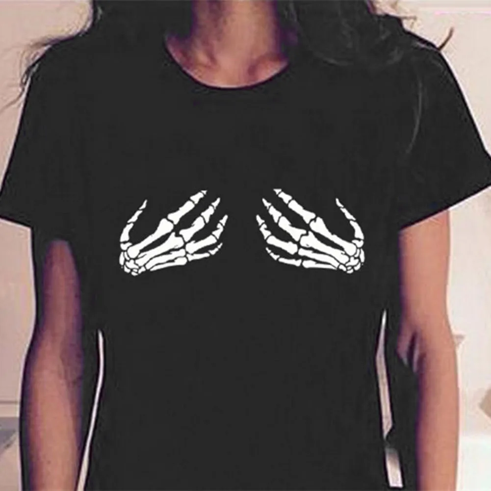 2019 New Womens T-shirt Clothing Skeleton Hands Printing Black Cotton T Shirt Aesthetic Art Harajuku Graphic Fashion Tee Shirt
2019 New Womens T-shirt Clothing Skeleton Hands Printing Black Cotton T Shirt Aesthetic Art Harajuku Graphic Fashion Tee Shirt