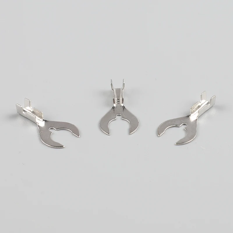 100pcs/lot 6.2 fork cold terminal crab legs shape connector Brass plated tin surface treatment terminals
100pcs/lot 6.2 fork cold terminal crab legs shape connector Brass plated tin surface treatment terminals