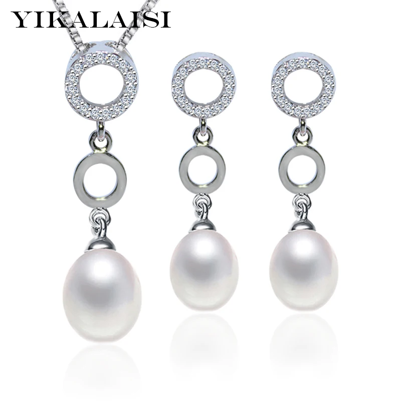 YIKALAISI 925 Sterling Silver Natural Freshwater Pearl pendant earrings Fashion Jewelry Sets for women 8-9mm Pearl 4 Colour
YIKALAISI 925 Sterling Silver Natural Freshwater Pearl pendant earrings Fashion Jewelry Sets for women 8-9mm Pearl 4 Colour